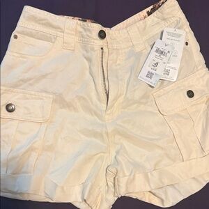 Guess Cream High Waist Women's Shorts